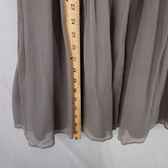 JCrew Silk Wedding Party Dress Size 8 Petite Gray Pleated Bodice New - Picture 9 of 16